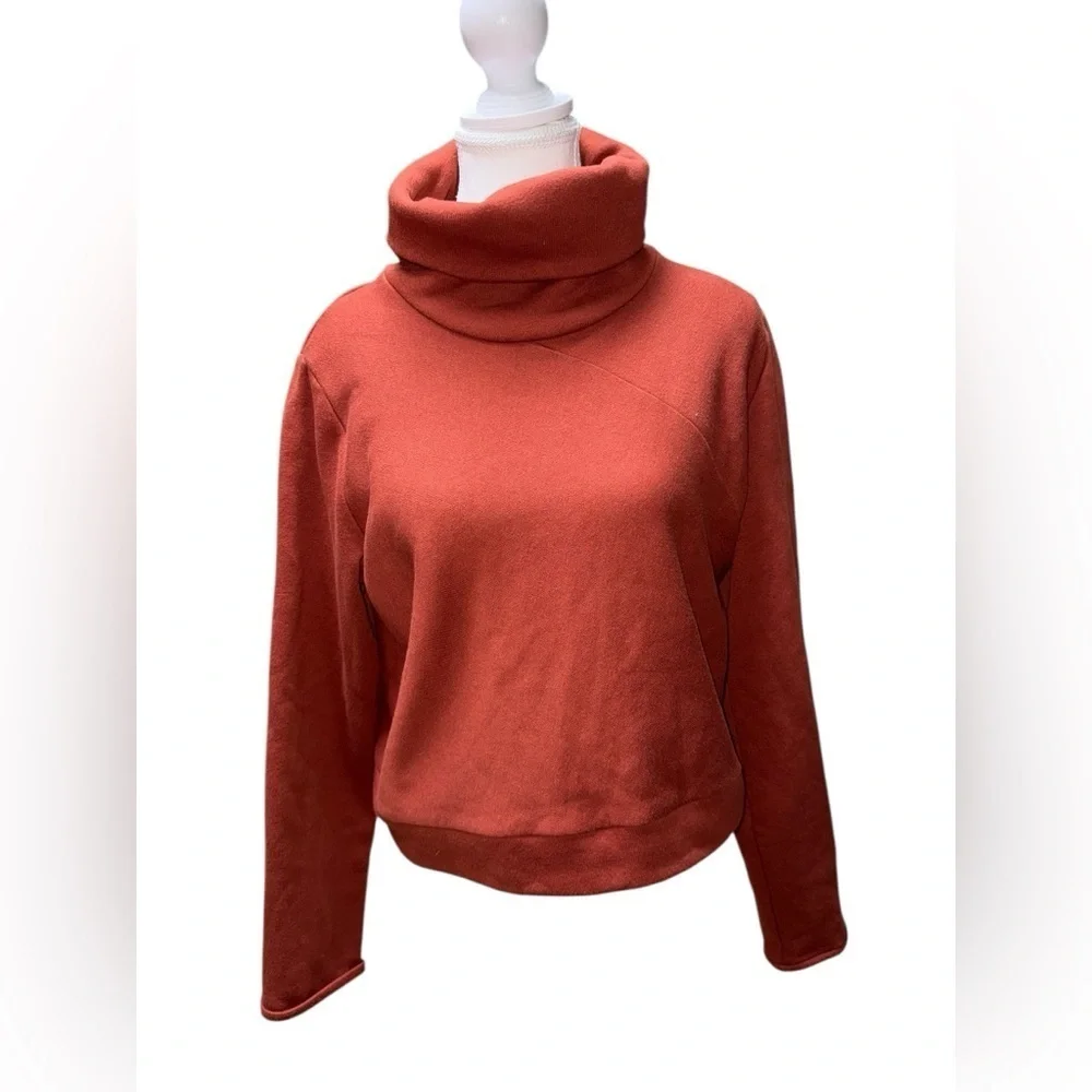 Alo Yoga Soleil Cropped Turtleneck Sweatshirt - Size Large